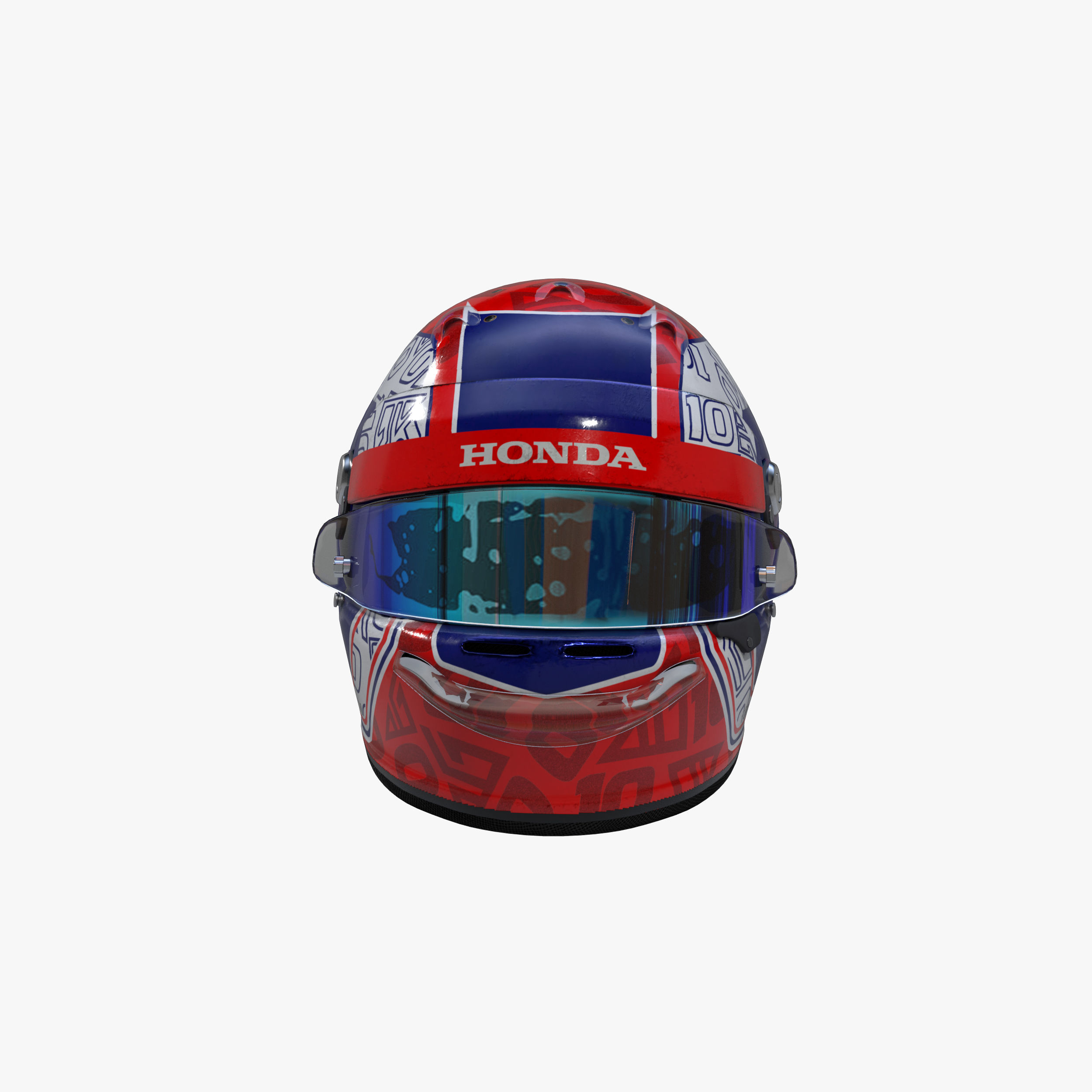 Gasly helmet 2020 Low-poly 3D model_1