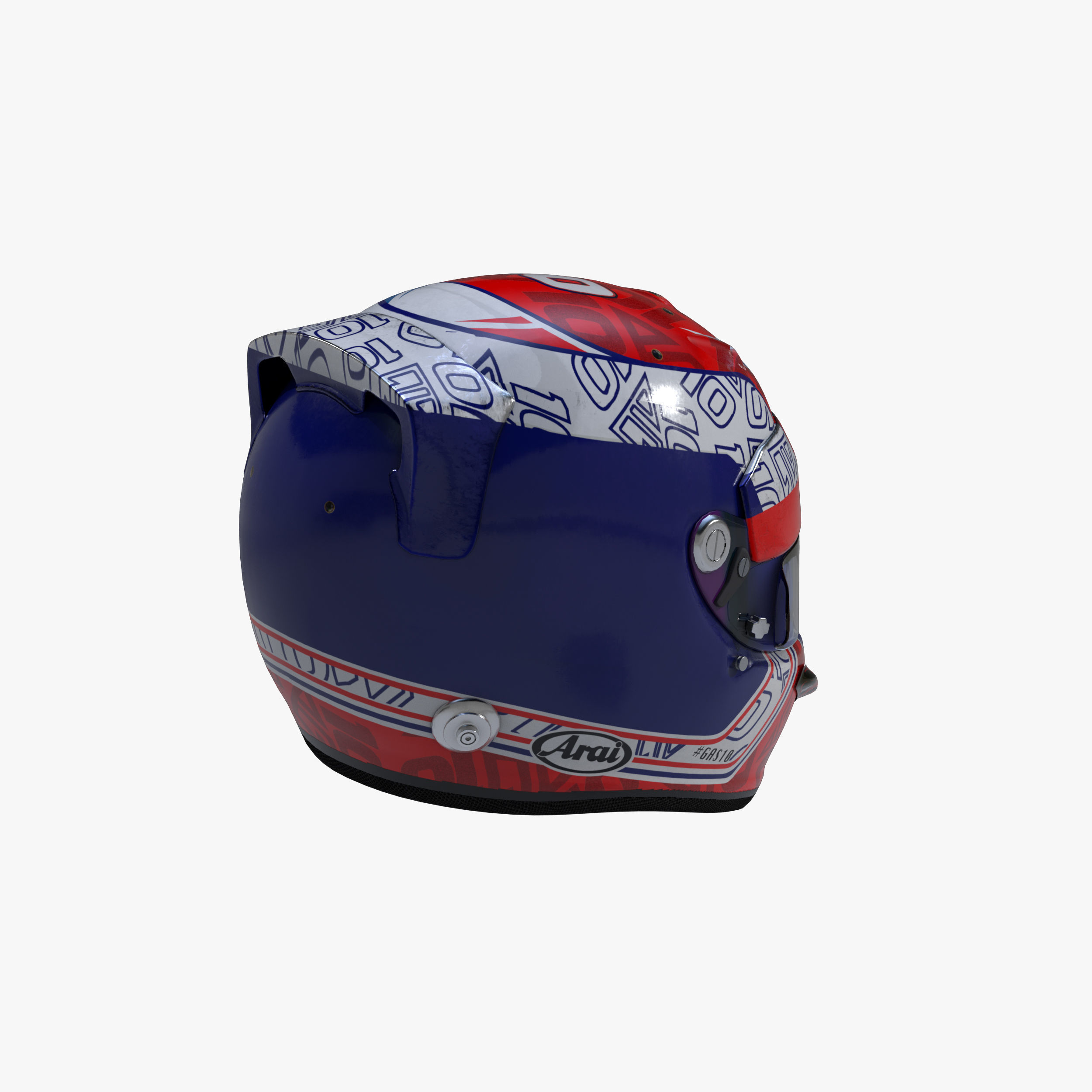 Gasly helmet 2020 Low-poly 3D model_4