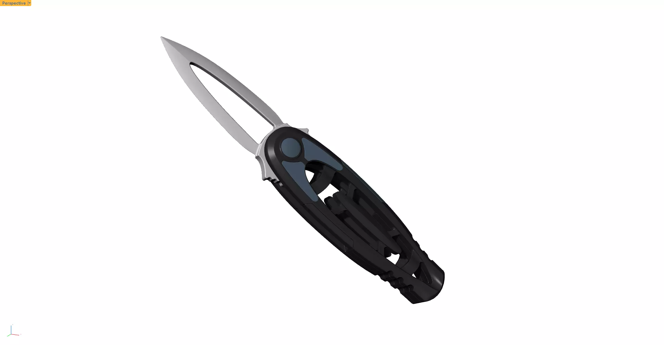 Outdoor military self-defense folding knife 3D model 3D model_0