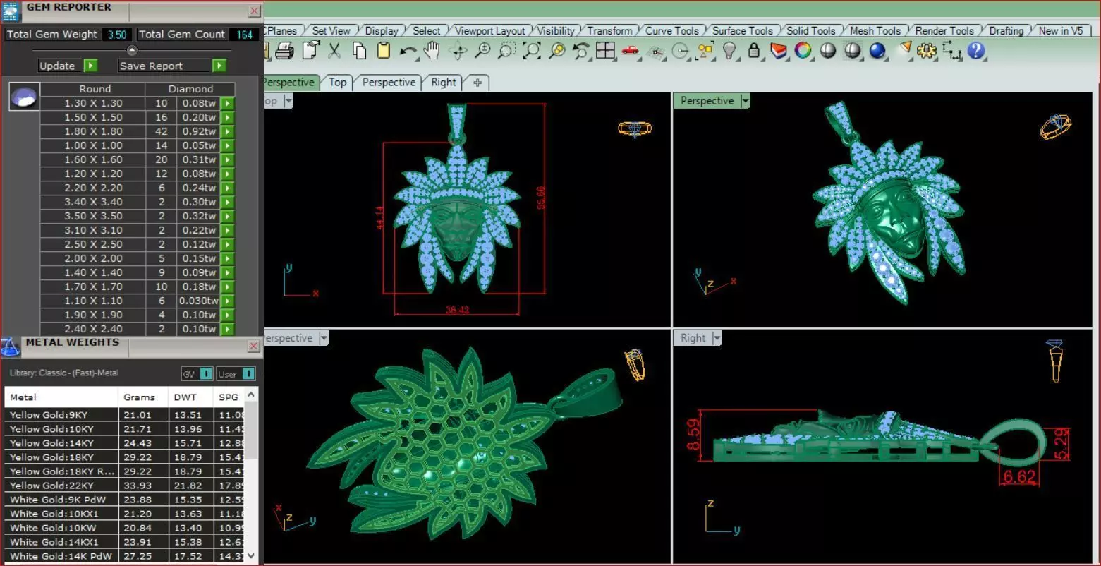 Native Pendants Full Diamond 3D print model