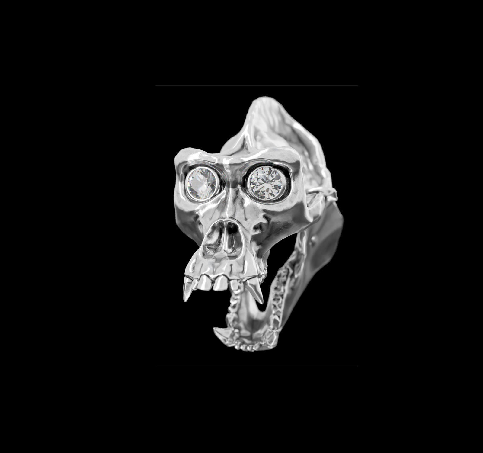 Gorilla skull head pendant 3D print model