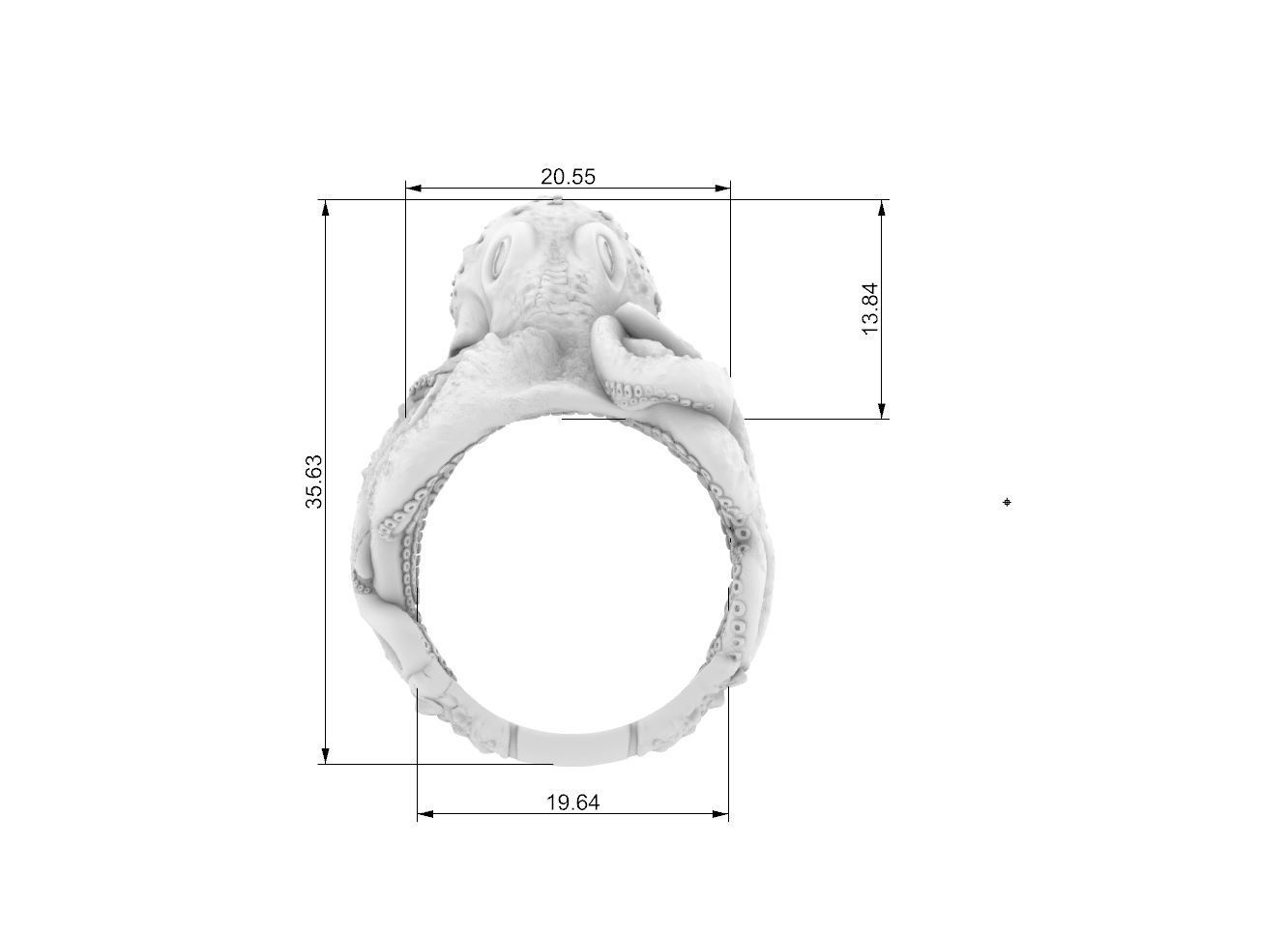 Octopus ring 3d model 3D print model  3D print model_6