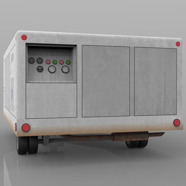 Aircraft Air Conditioning Unit Truck 3D model_5