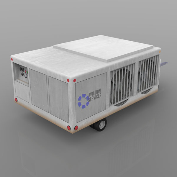 Aircraft Air Conditioning Unit Truck 3D model_6