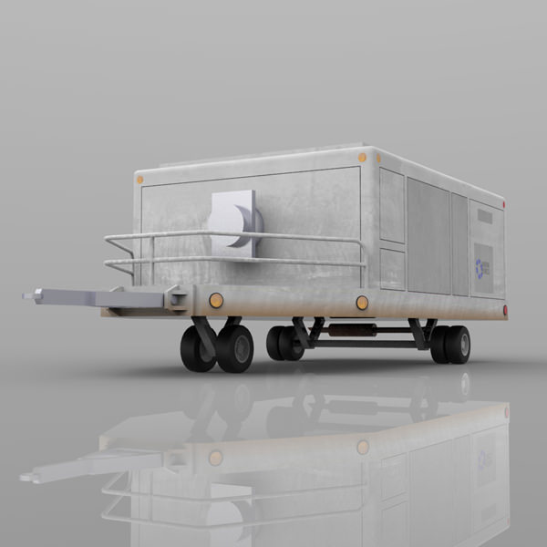 Aircraft Air Conditioning Unit Truck 3D model_2