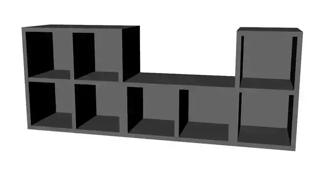 Shelves bookcase with and drawers