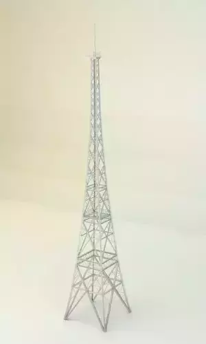 Radio Tower Low-poly 3D model
