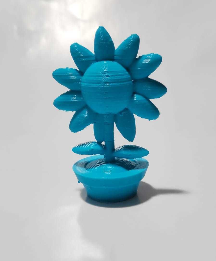 Cute Sunflower 3D print model_3