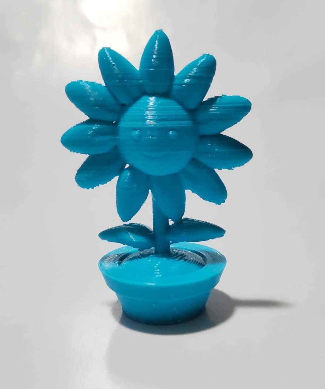 Cute Sunflower 3D print model_6