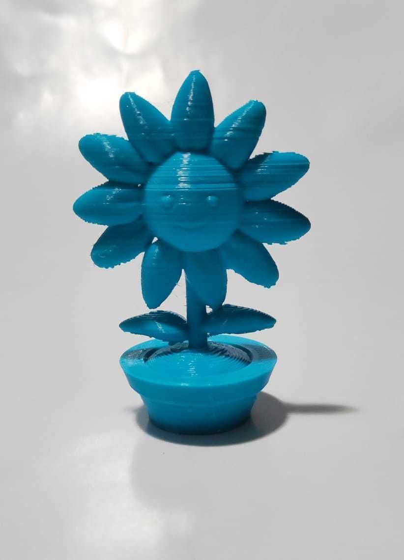 Cute Sunflower 3D print model_1