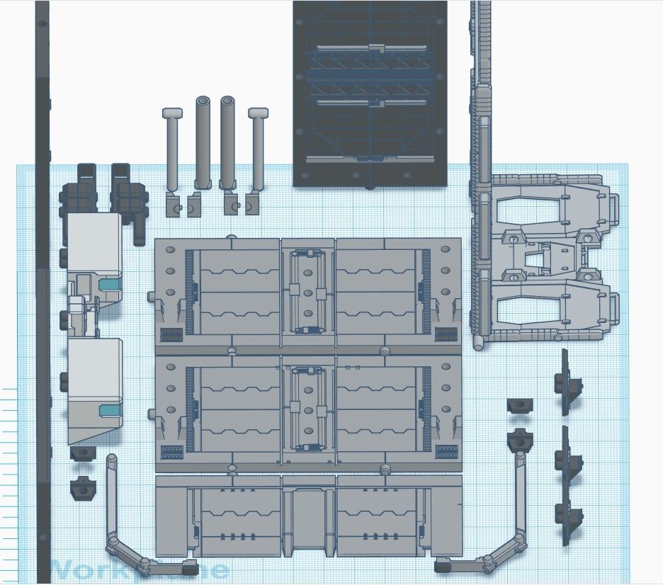 -MHB04C- Mecha Hangar Bay 04 Hangar customizable with expansions 3D print model_28