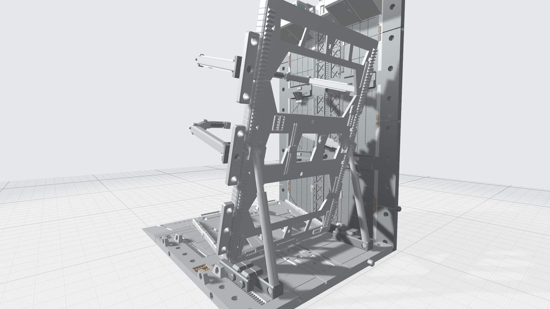 -MHB04C- Mecha Hangar Bay 04 Hangar customizable with expansions 3D print model_1