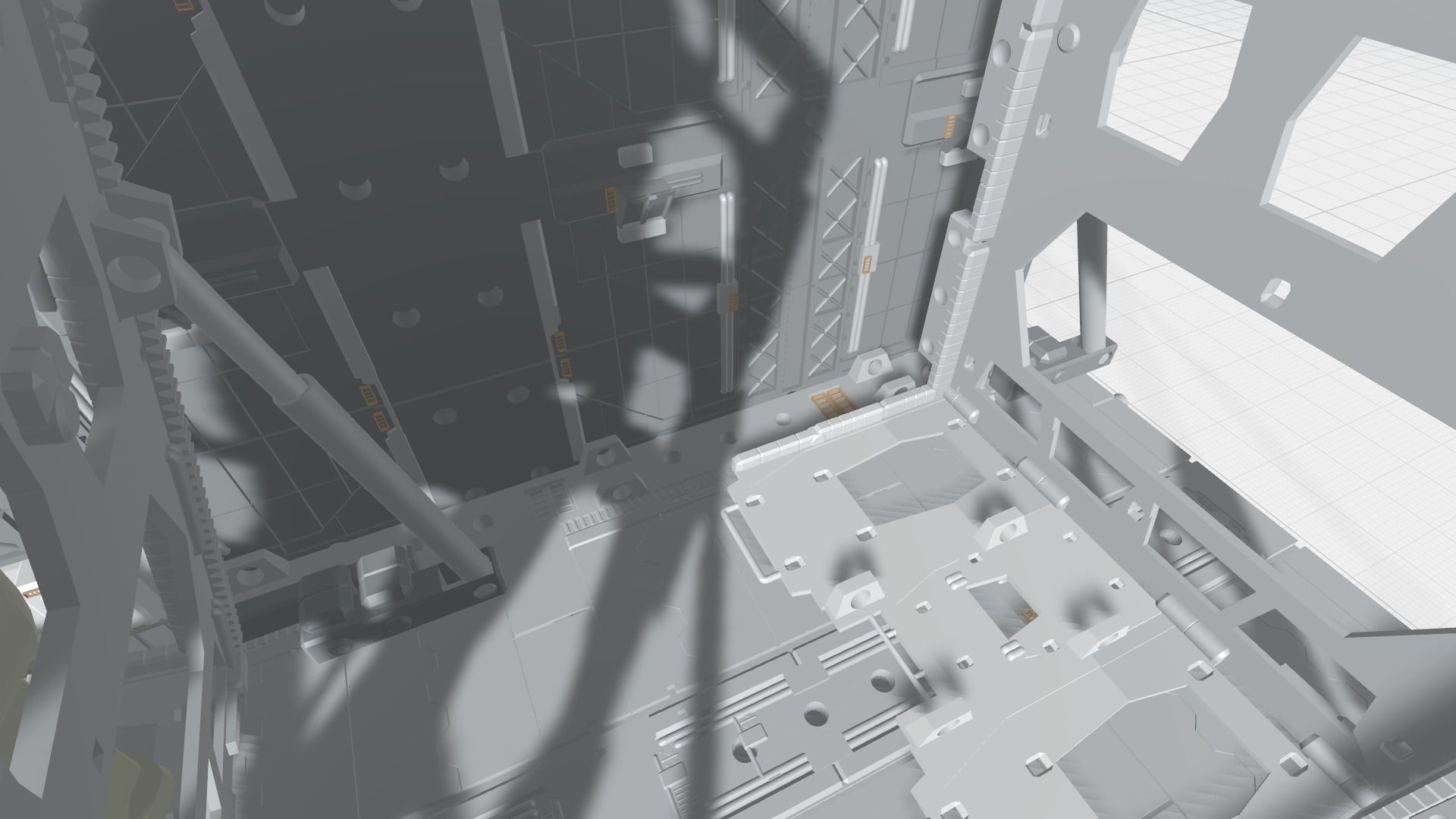 -MHB04C- Mecha Hangar Bay 04 Hangar customizable with expansions 3D print model_13