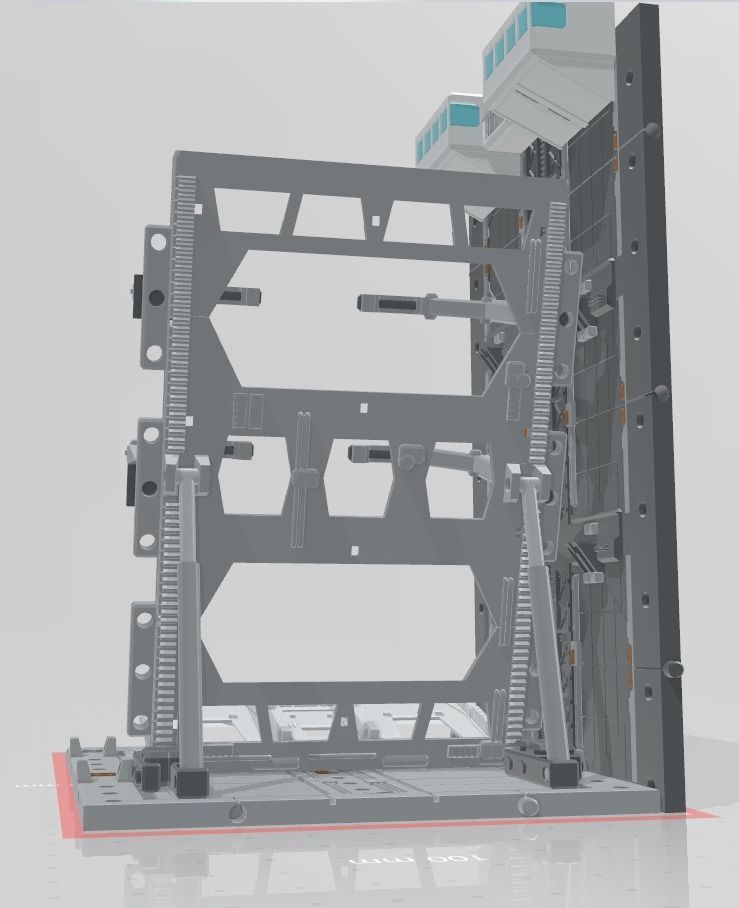 -MHB04C- Mecha Hangar Bay 04 Hangar customizable with expansions 3D print model_8