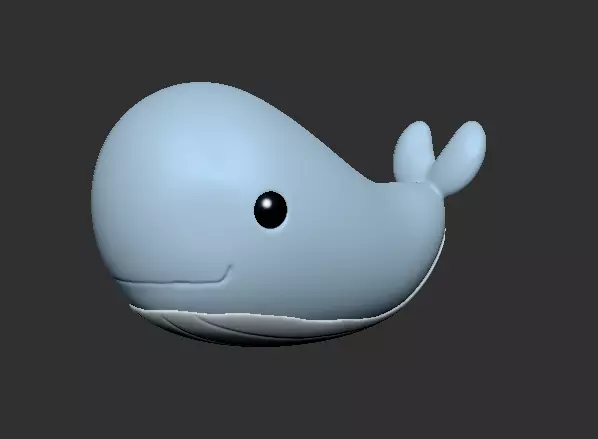 Cute Whale 3D print model_0