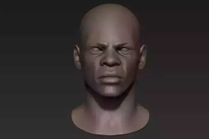 Black Man Head 3