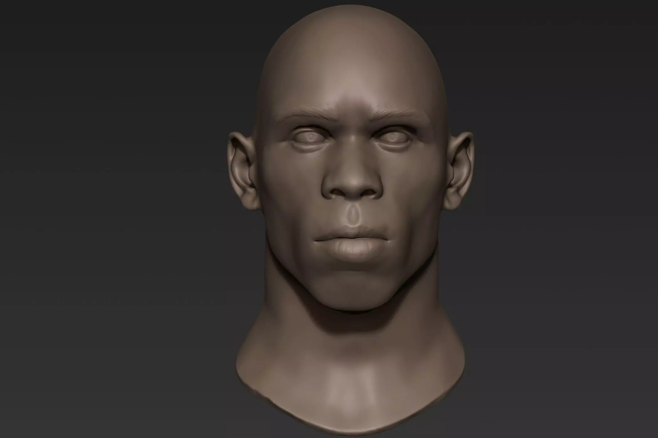 Black Man Head 4 3D model_0