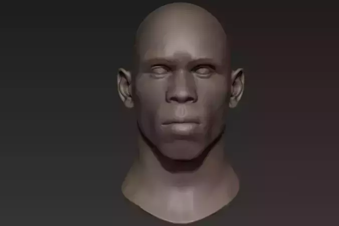 Black Man Head 4