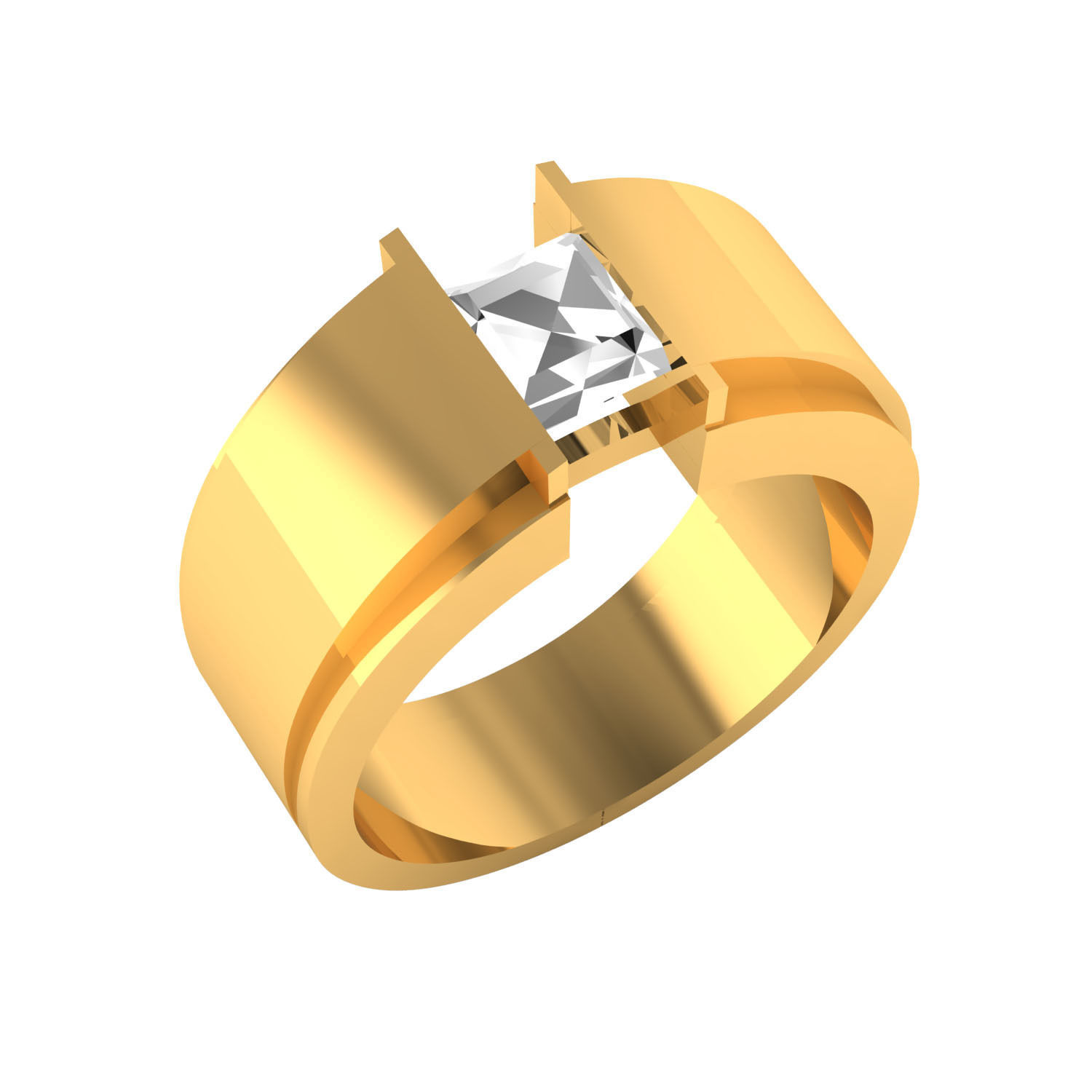 Male ring 3dm render detail 3D print model 3D print model_9