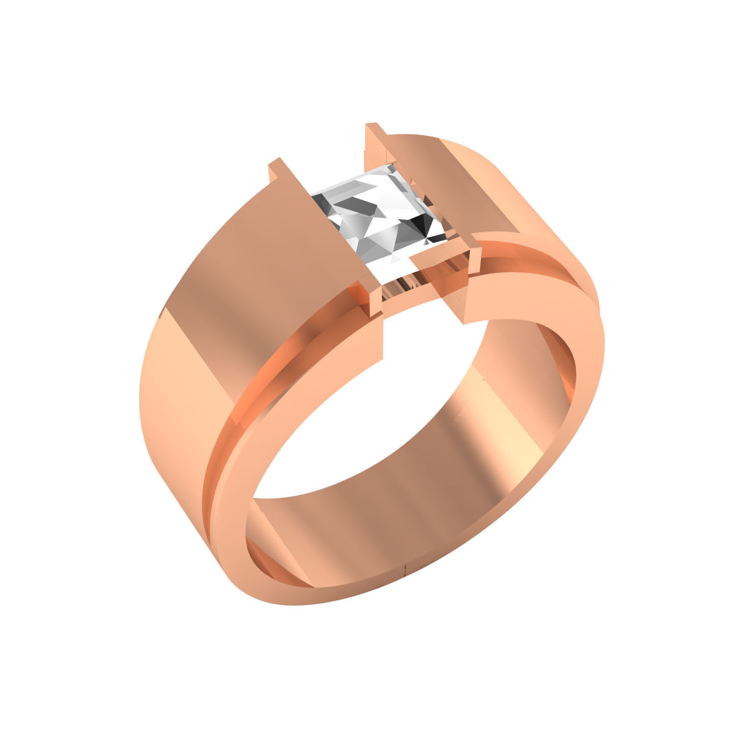 Male ring 3dm render detail 3D print model 3D print model_2