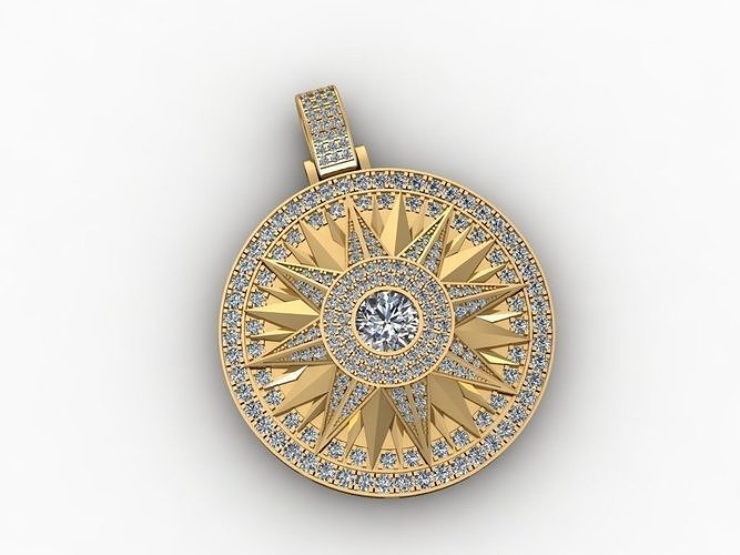Pendant Gold Full Diamond