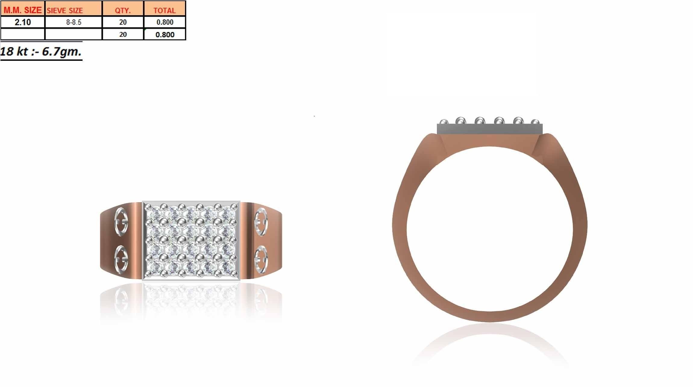 Male ring 3dm render detail 3D print model 3D print model_12