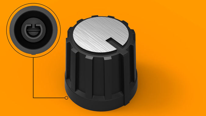Potentiometer knob 6mm Free 3D print model
