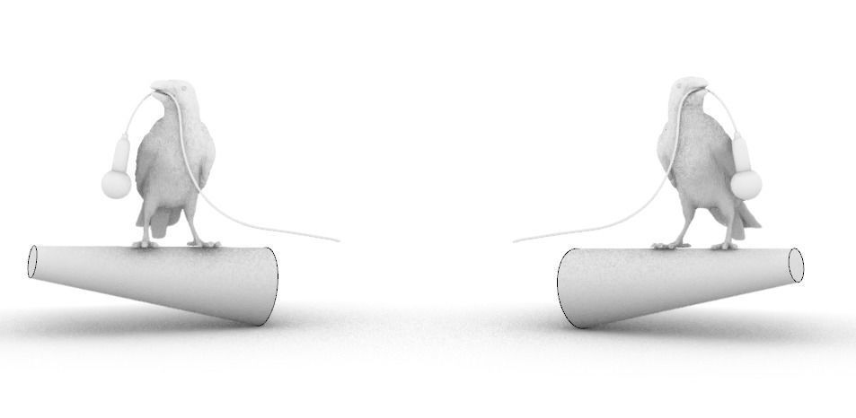 bird lamp 3D print model