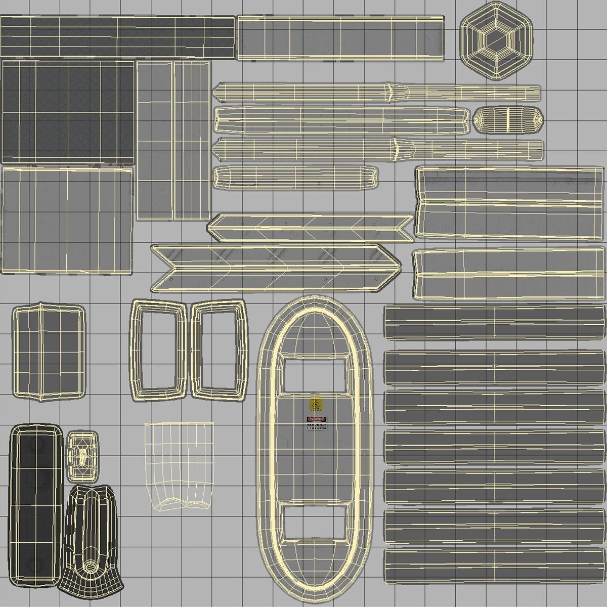 Windmills on the water Low-poly 3D model_13