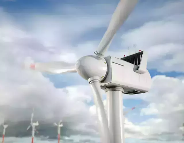 Windmills on the water Low-poly 3D model