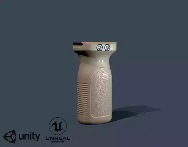 Rail Vertical Grip Low-poly 3D model