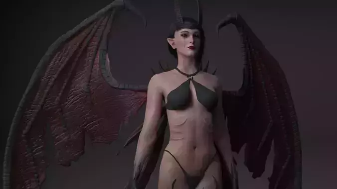 Demon Succubus Low-poly 3D model