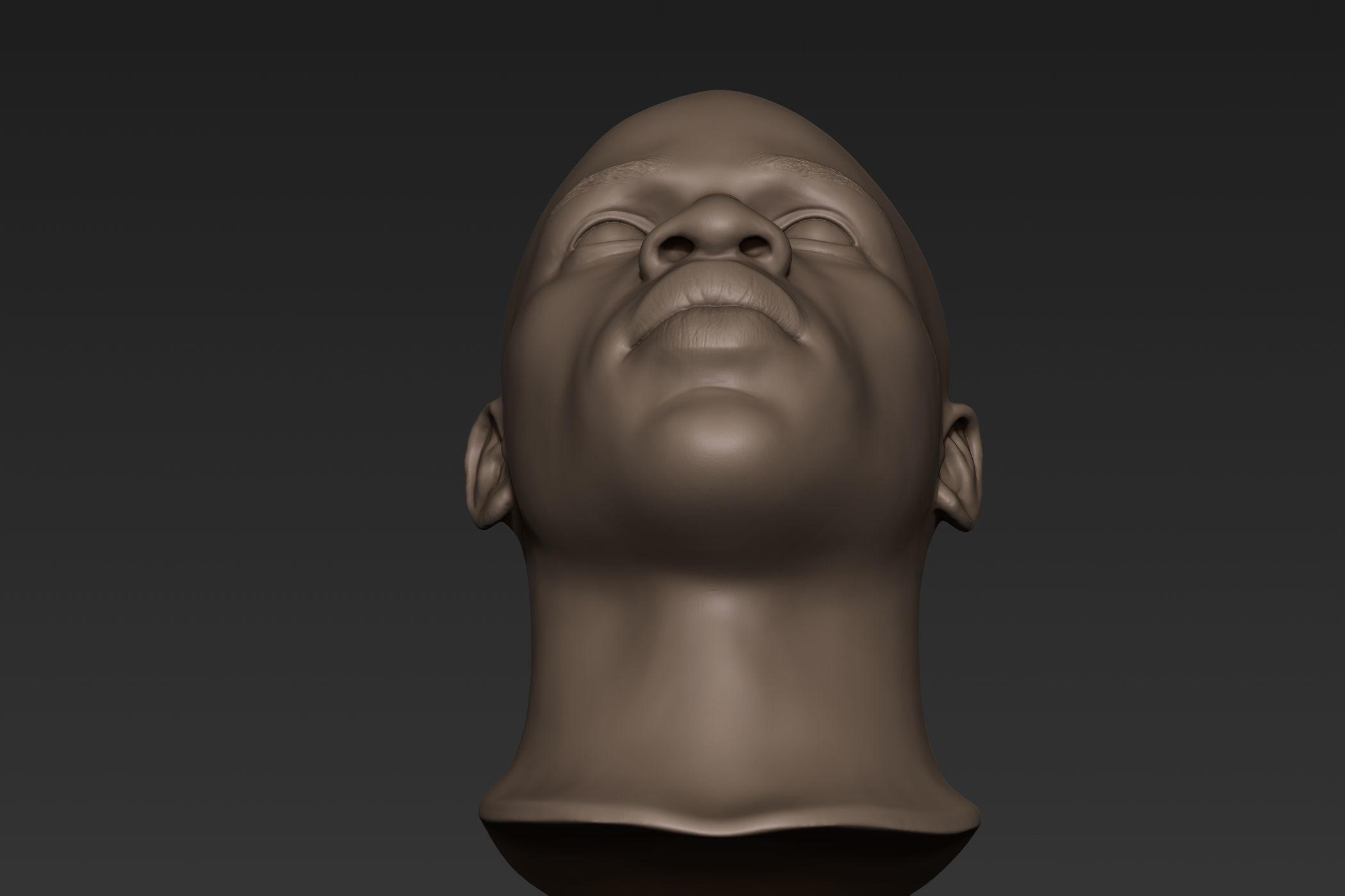 Black Man Head 5 3D model_6