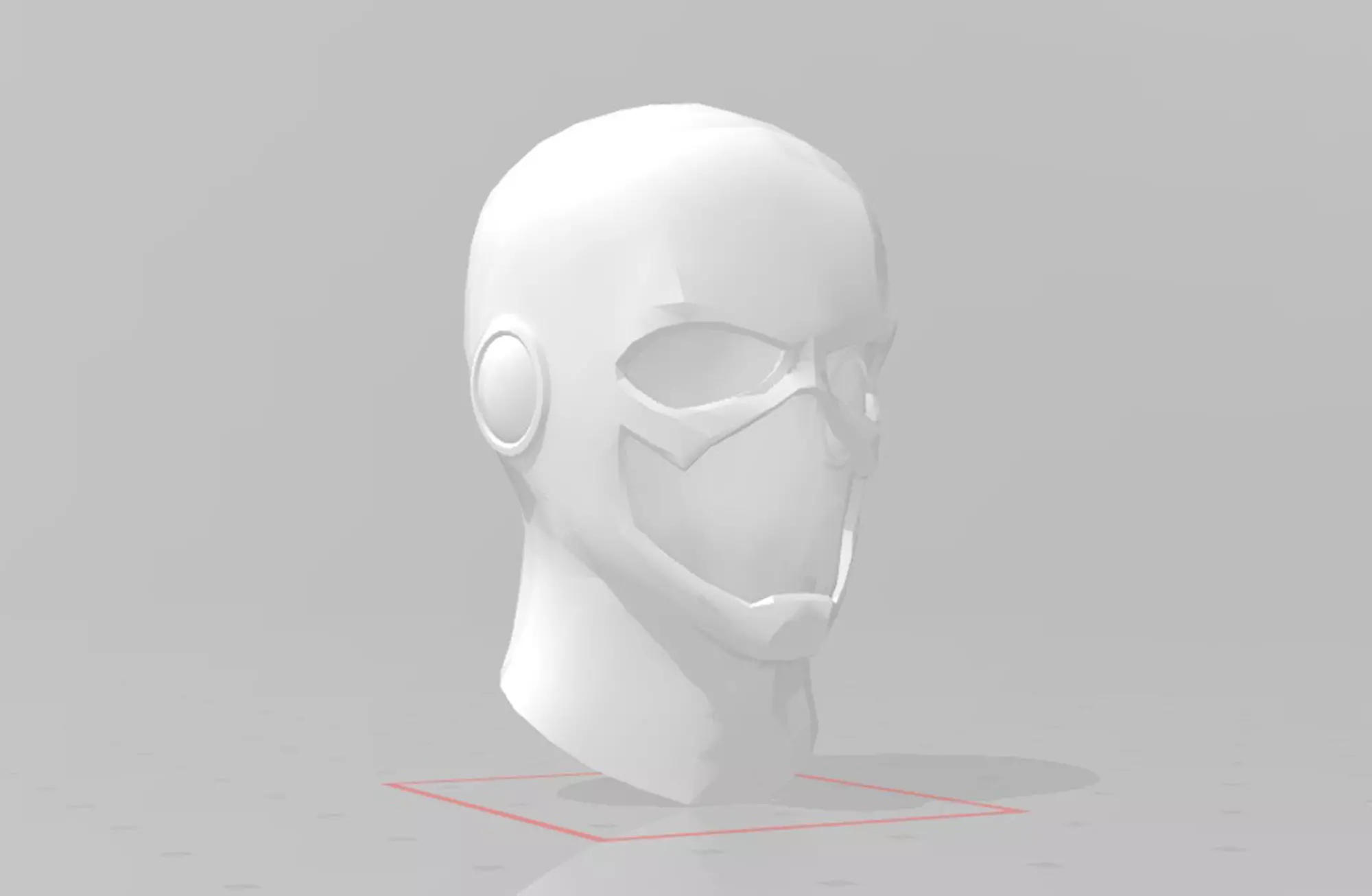 CW Flash inspired mask 3D print model_0