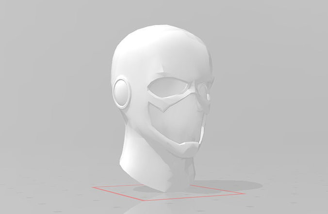 CW Flash inspired mask 3D print model
