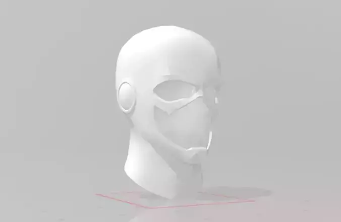 CW Flash inspired mask 3D print model