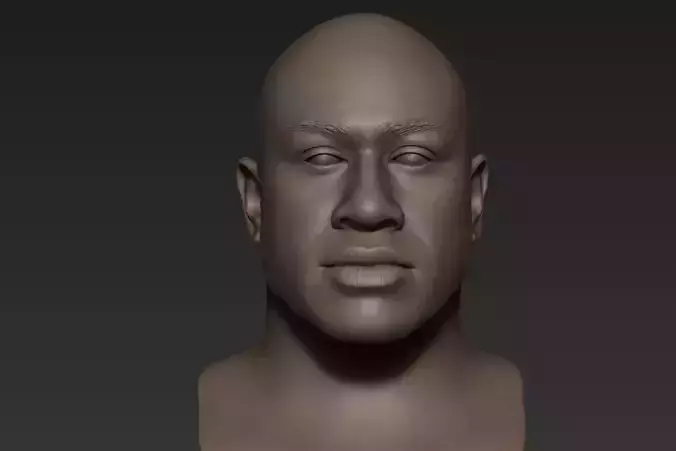Black Man Head 6 3D model