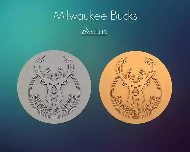 Milwaukee Bucks  logo relief  3D print model