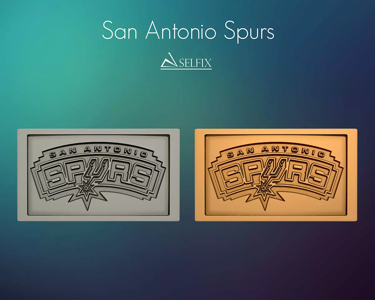 San Antonio Spurs logo relief 3D print model