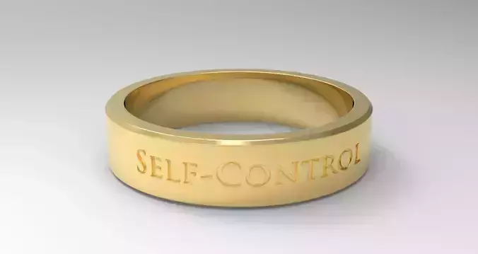 Self-Control Ring Gold 3D print model