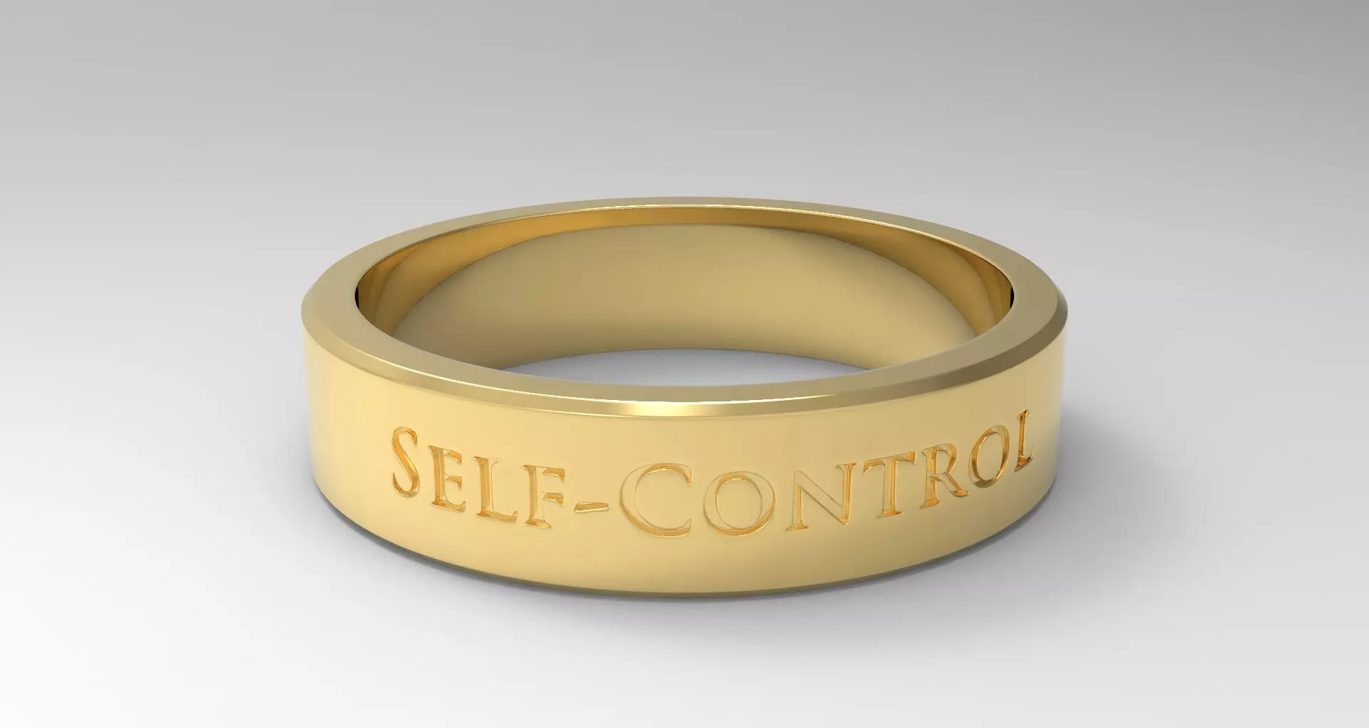 Self-Control Ring Gold 3D print model