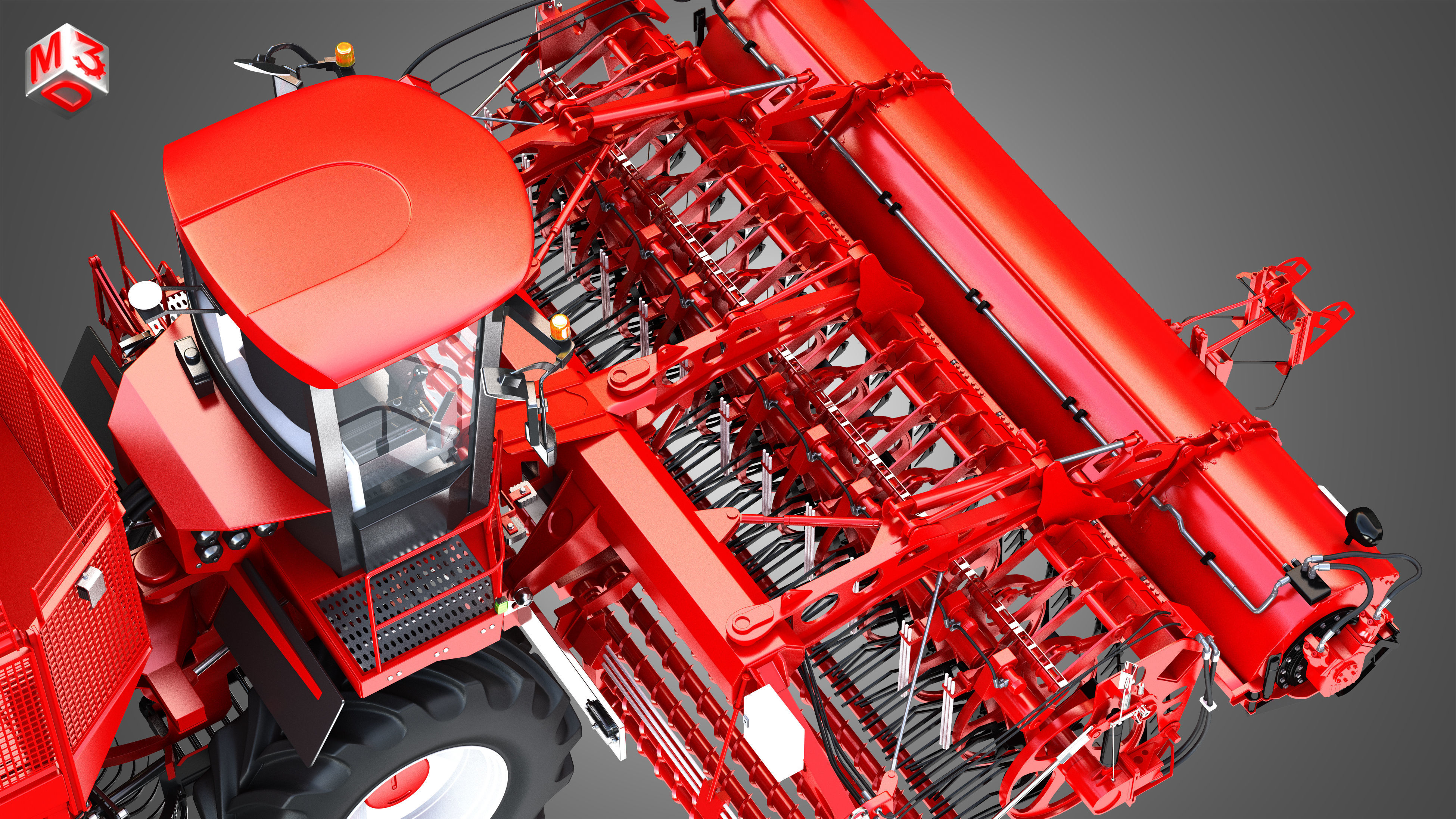 Terra Dos T4 Sugar Beet Harvester 3D model_19