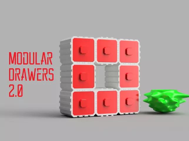 Modular Drawers 2 3D print model_0
