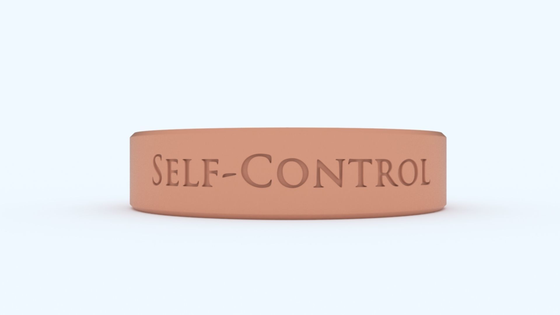 Self-Control Ring Platinum 3D print model_4