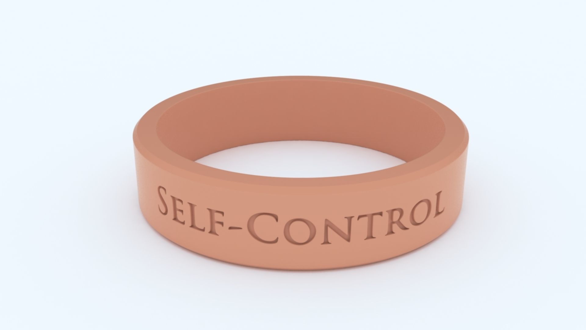 Self-Control Ring Platinum 3D print model_5