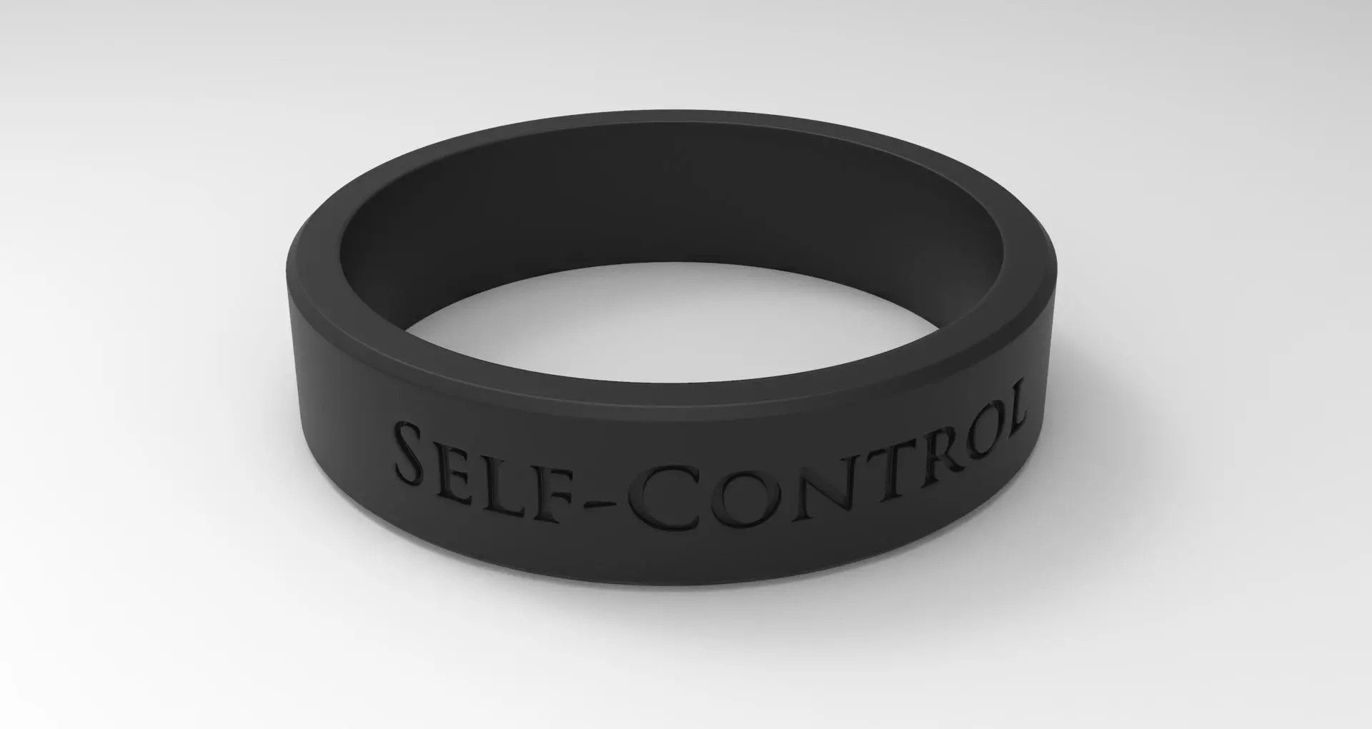 Self-Control Ring Black 3D print model_0