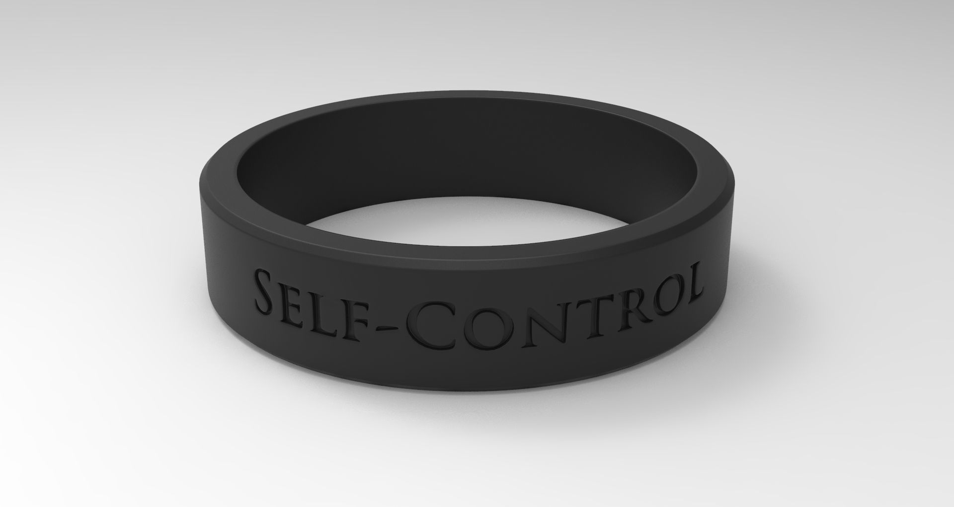 Self-Control Ring Black 3D print model_2