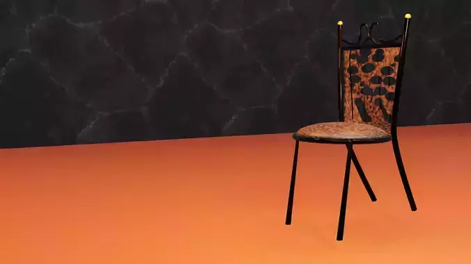 Free 3D Model Of A  metal chair To Download