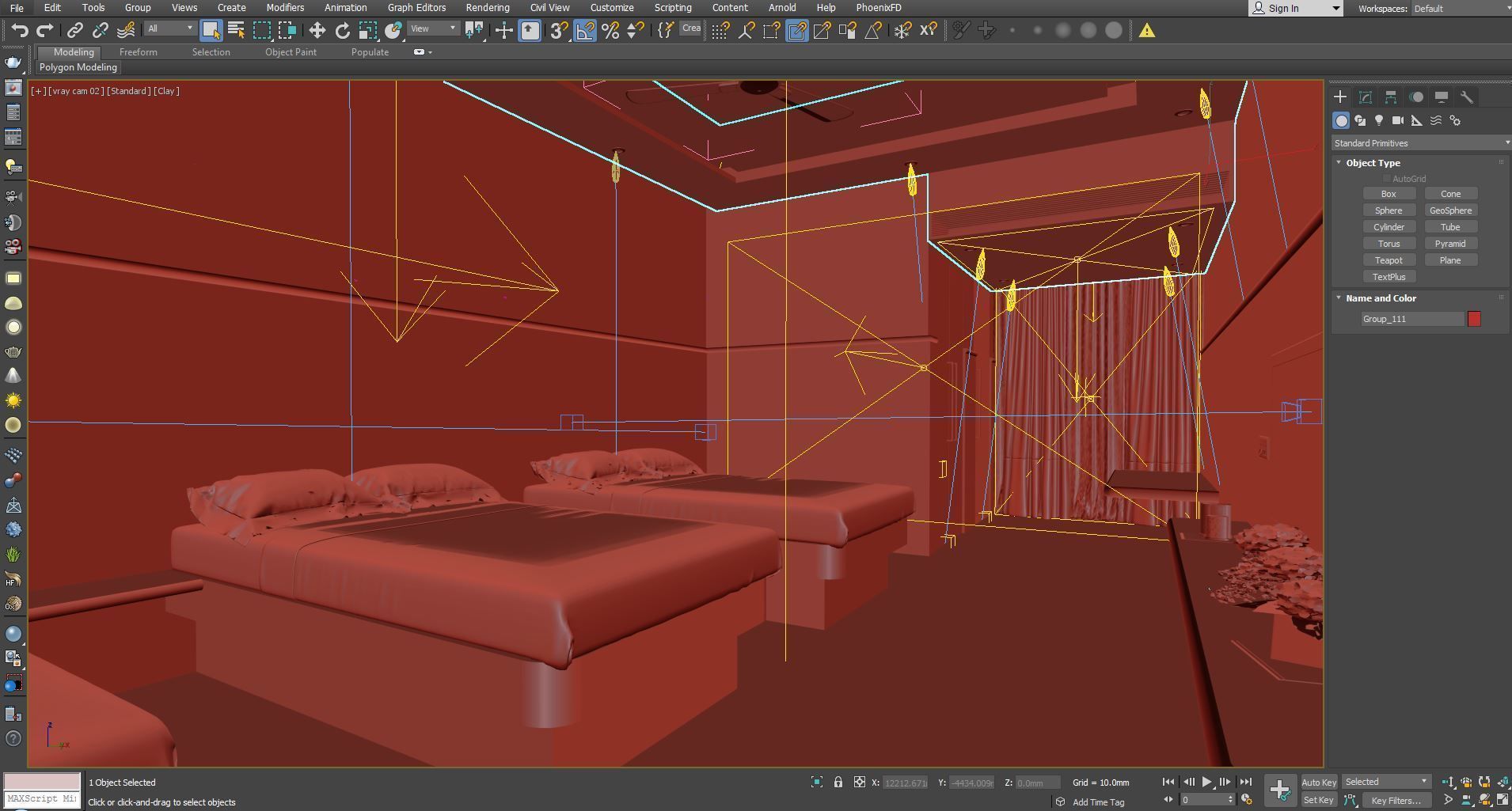 Hotel Guest Room 3D Model 3D model_1