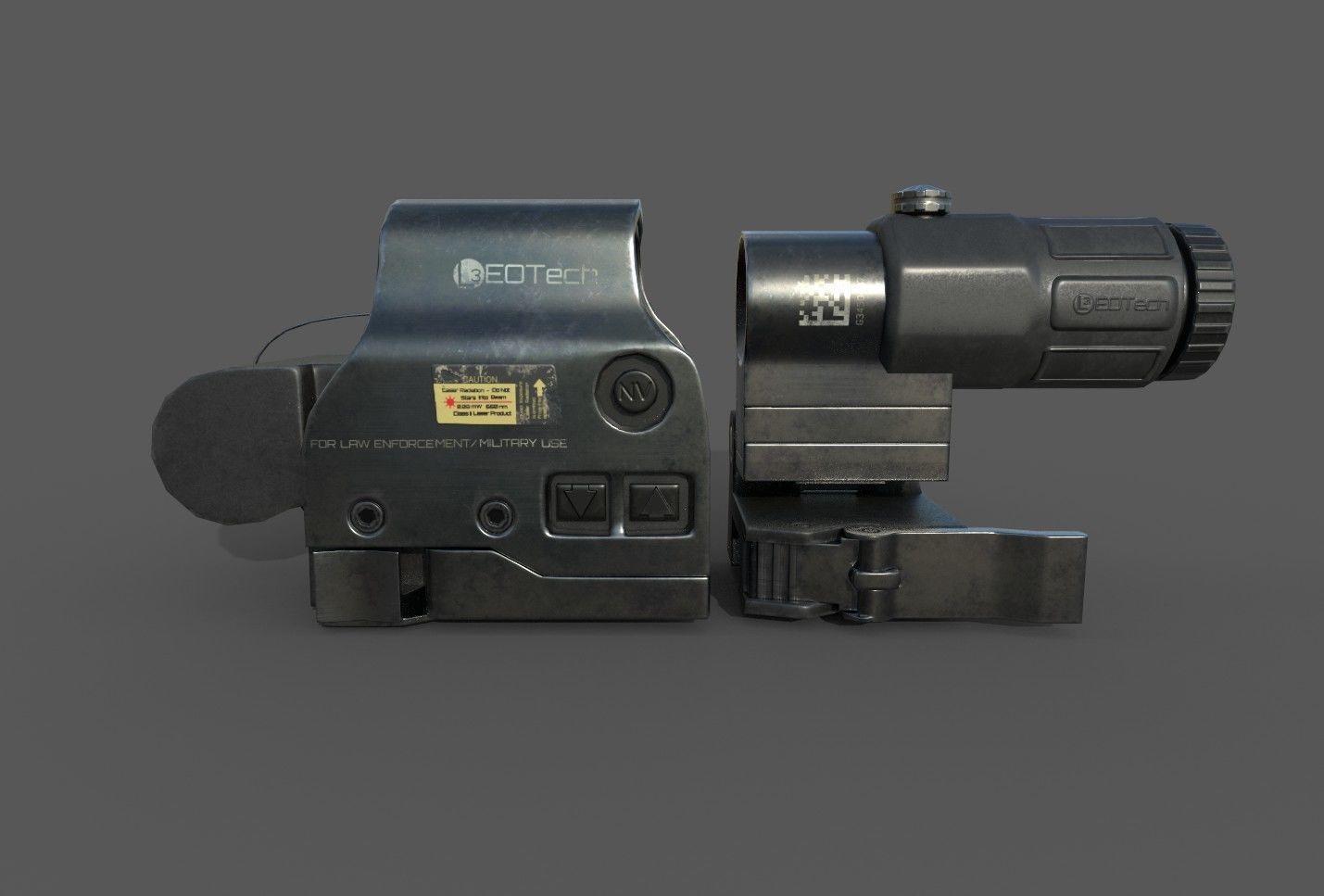 EOTech HHS II Low-poly 3D model_2